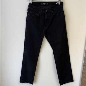Hollister Men's Black Straight Jeans